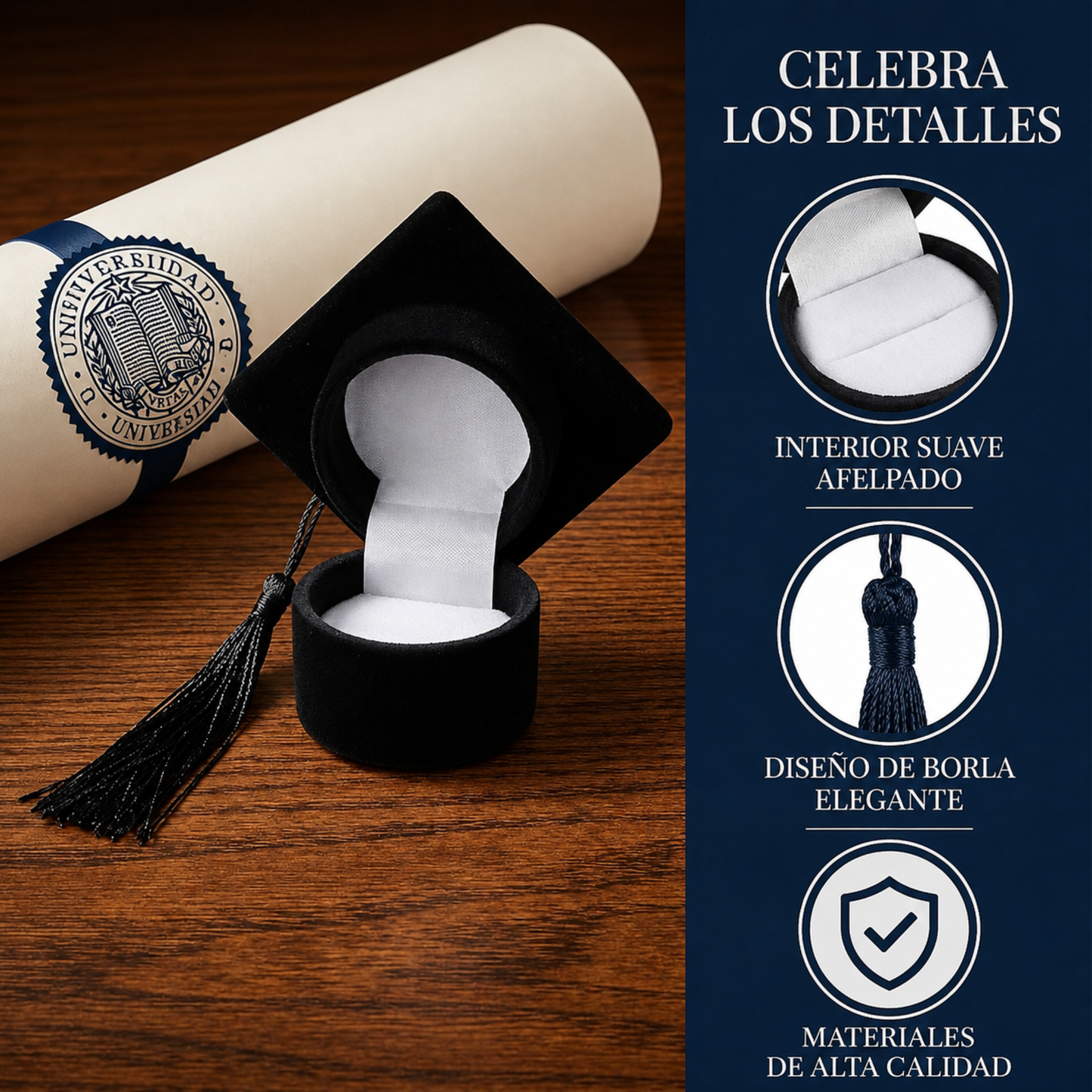 Estuche Conmemorativo de Graduación para Anillo
