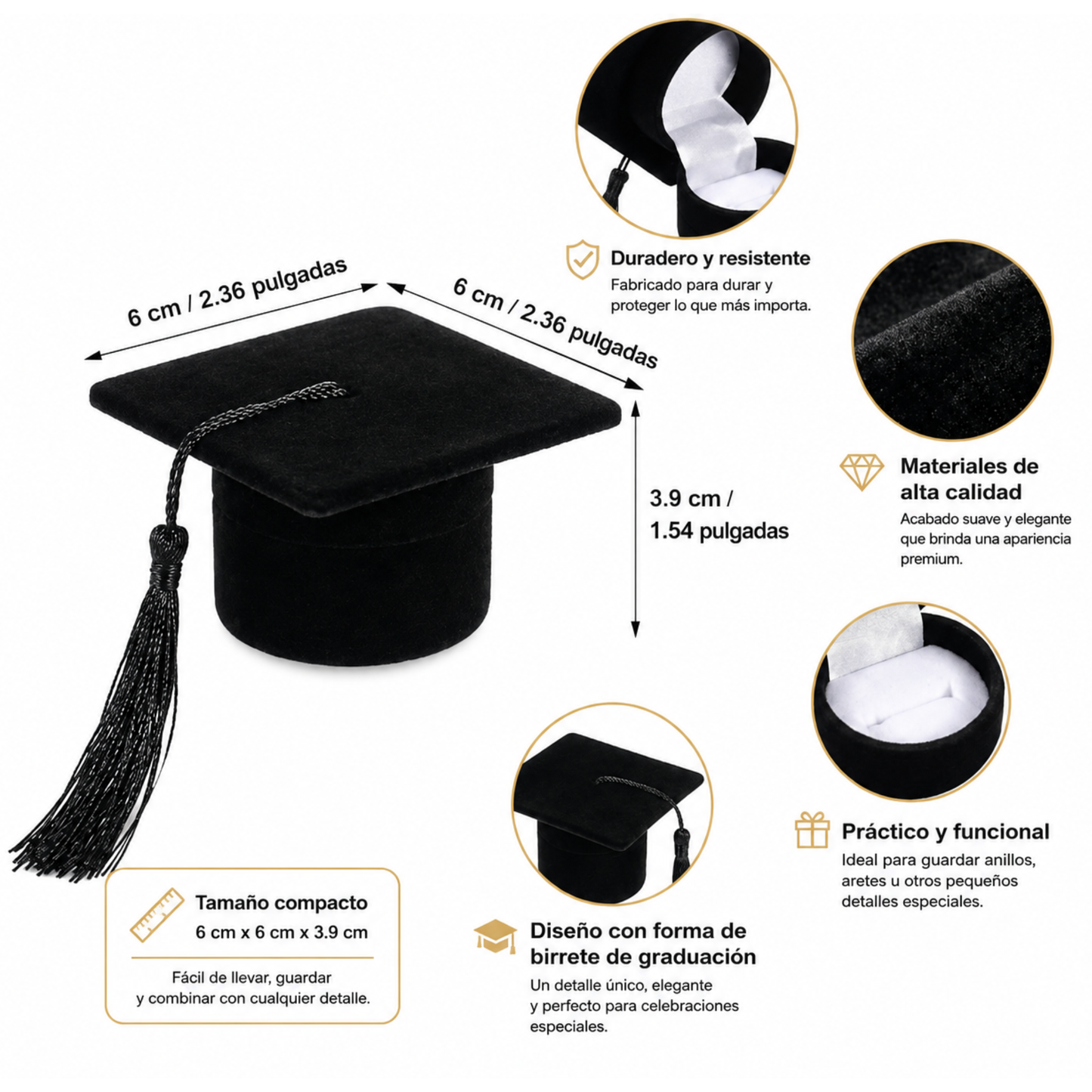 Estuche Conmemorativo de Graduación para Anillo